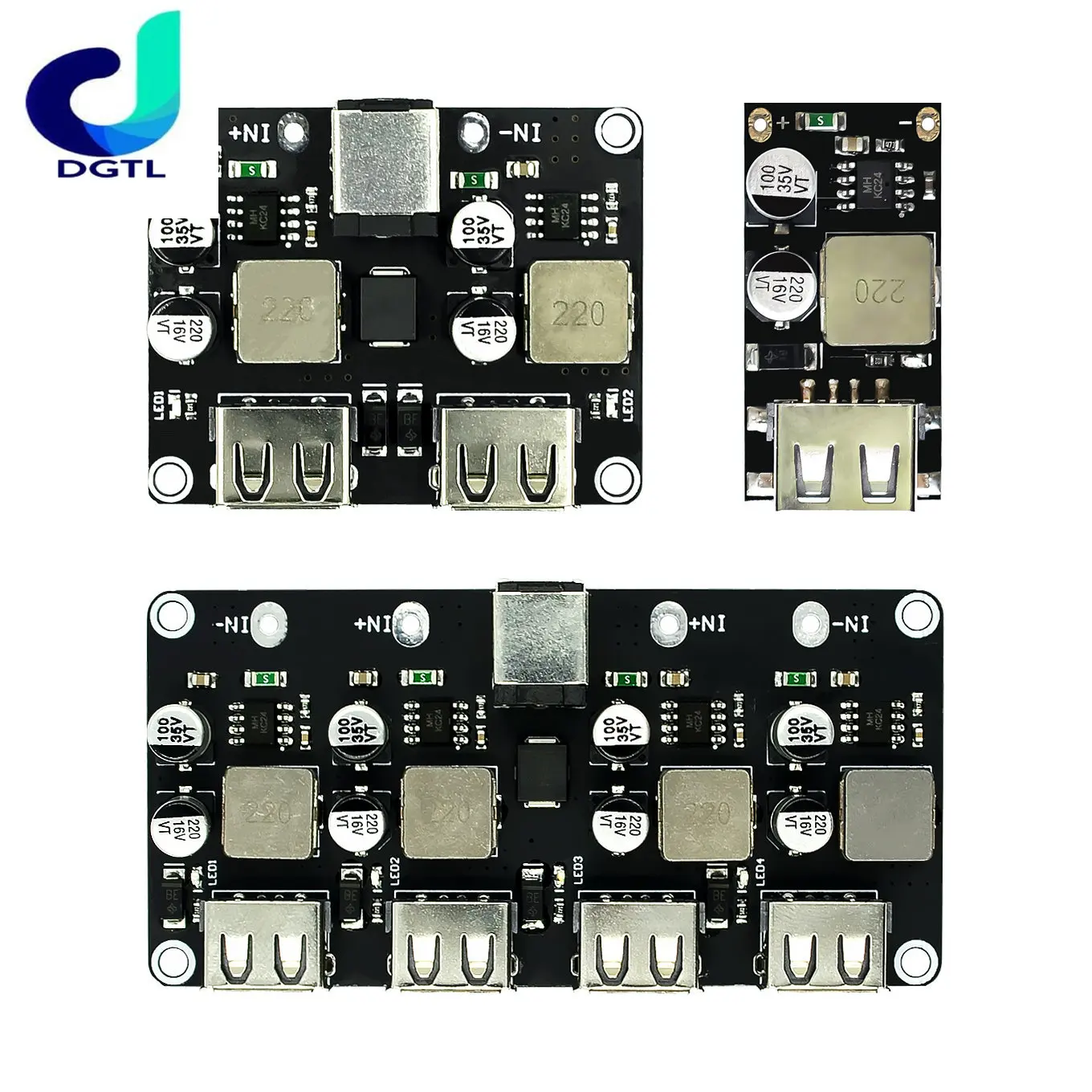 

USB QC3.0 QC2.0 USB DC-DC Buck Converter Charging Step Down Module 6-32V 9V 12V 24V to Fast Quick Charger Circuit Board 5V