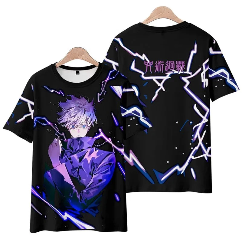 Jujutsu Kaisen Satoru Gojo Anime Short Sleeved Game Anime Tshirt Sleeve COS Sweatshirt Adult Full Color Clothes Holiday Gift