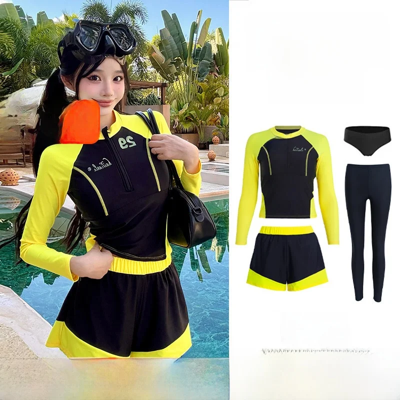 women's-two-piece-speed-dry-wetsuit-long-sleeve-long-pants-surfing-swimming-suit-jellyfish-design-diving-suit-quick-dry-dive