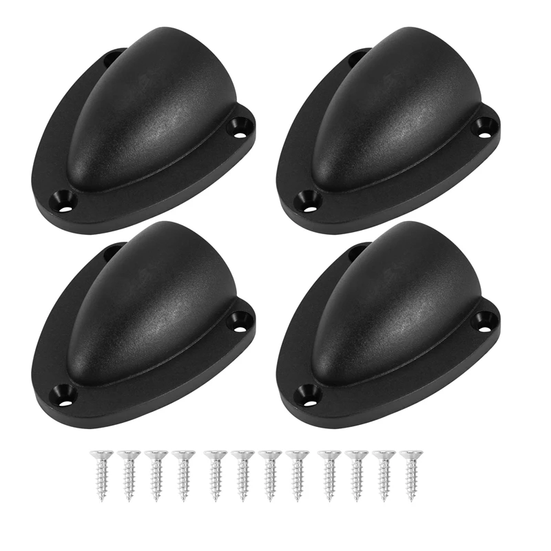 4 Pcs Nylon 2.5Inch Marine Wire Cable Vent Cover, Clamshell Vent For Boat,Smooth Edge Thickness 1/8Inch,Wire Vent Cover