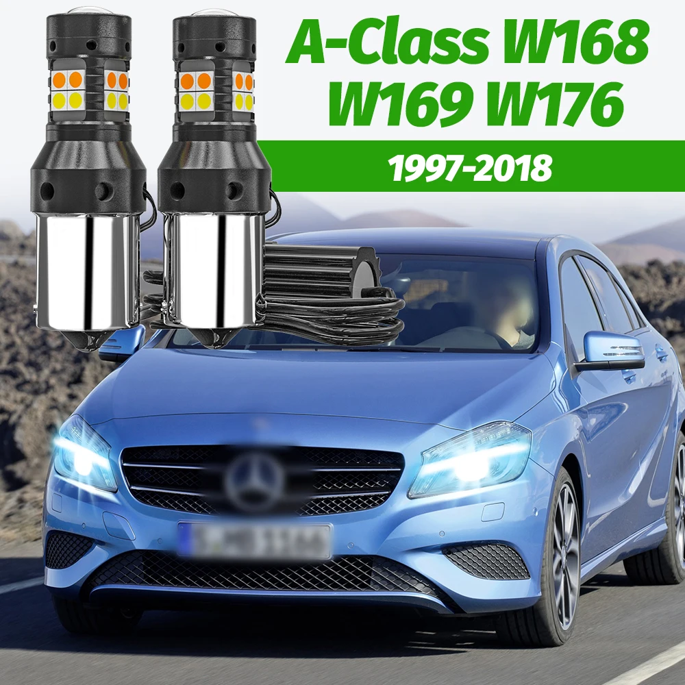 2x Dual-Mode-Blinker + Tagfahrlicht-Zubehör LED DRL für Mercedes Benz A-Klasse W168 W169 W176 1997-2018 2004 2012