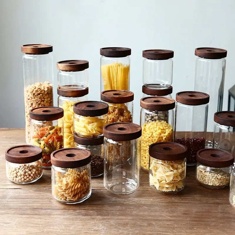 Sealed Container Airtight Containers for Food Storage Containers Glass Jar With Lid Tea Coffee Sugar Storage Jars Pots Cereals