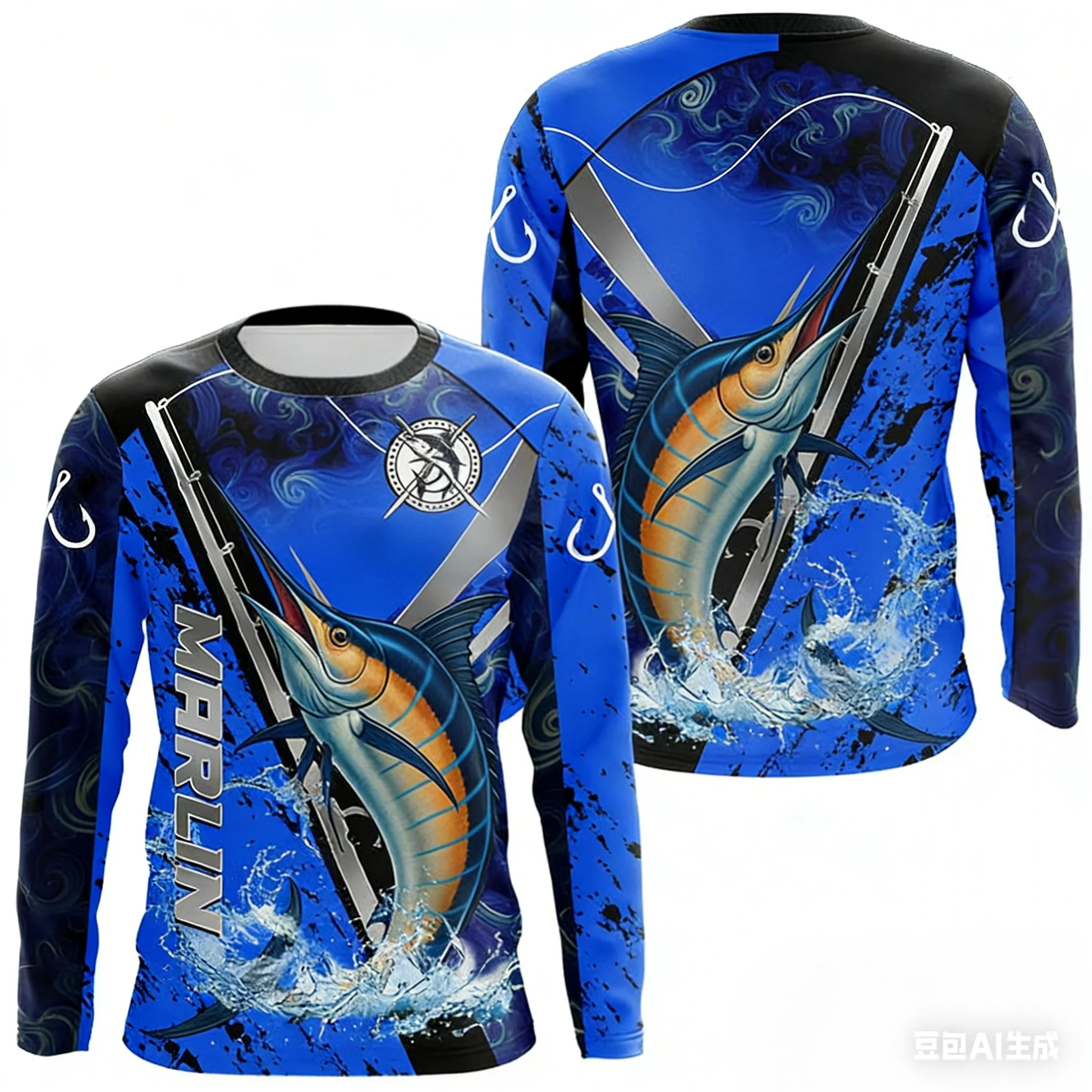 camisa-de-pesca-com-estampa-de-peixes-multiplos-padrao-marlin-salmao-e-robalo-gola-redonda-manga-longa-respiravel-presente-para-pescadores