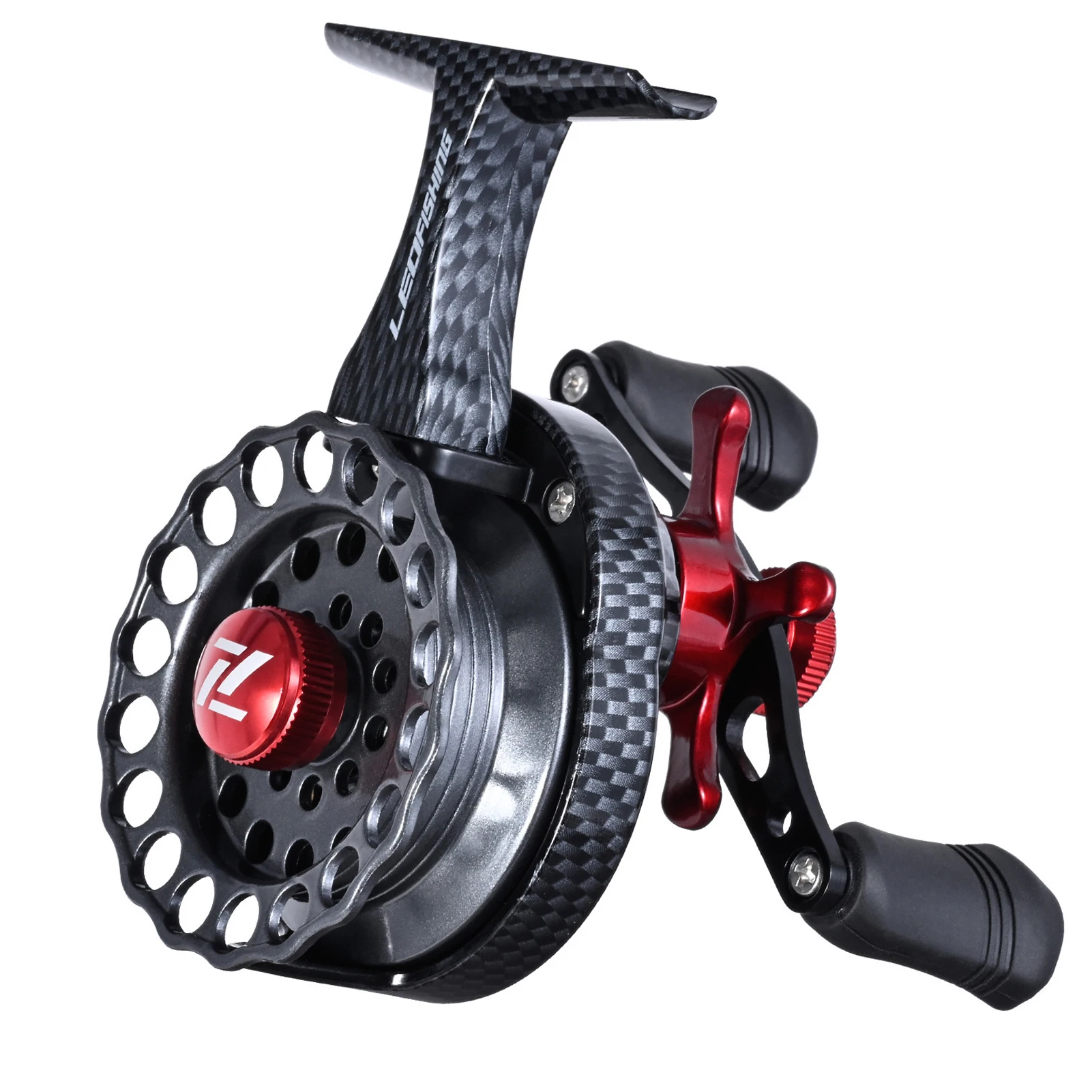 Ice Fishing Reel FTC High Foot Raft Wheel Left/Right Hand 4+1BB 3.5:1 Ultra Smooth Adjustable Star Drag Nylon Spool Fly Reels