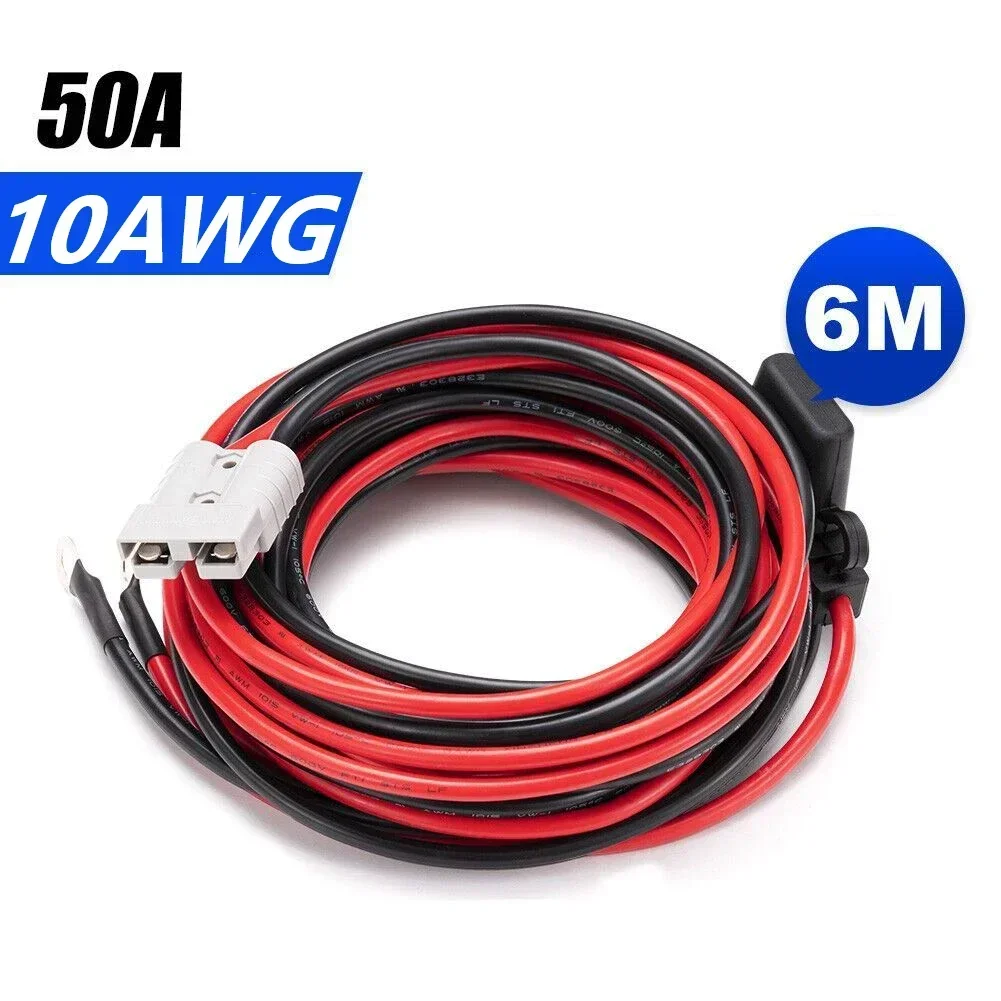 Battery Cable Quick Connect Wire 50A Wiring Kit 12V 6m Andersons Connector Battery Cable Quick Connect Wire Shock Weatherproof