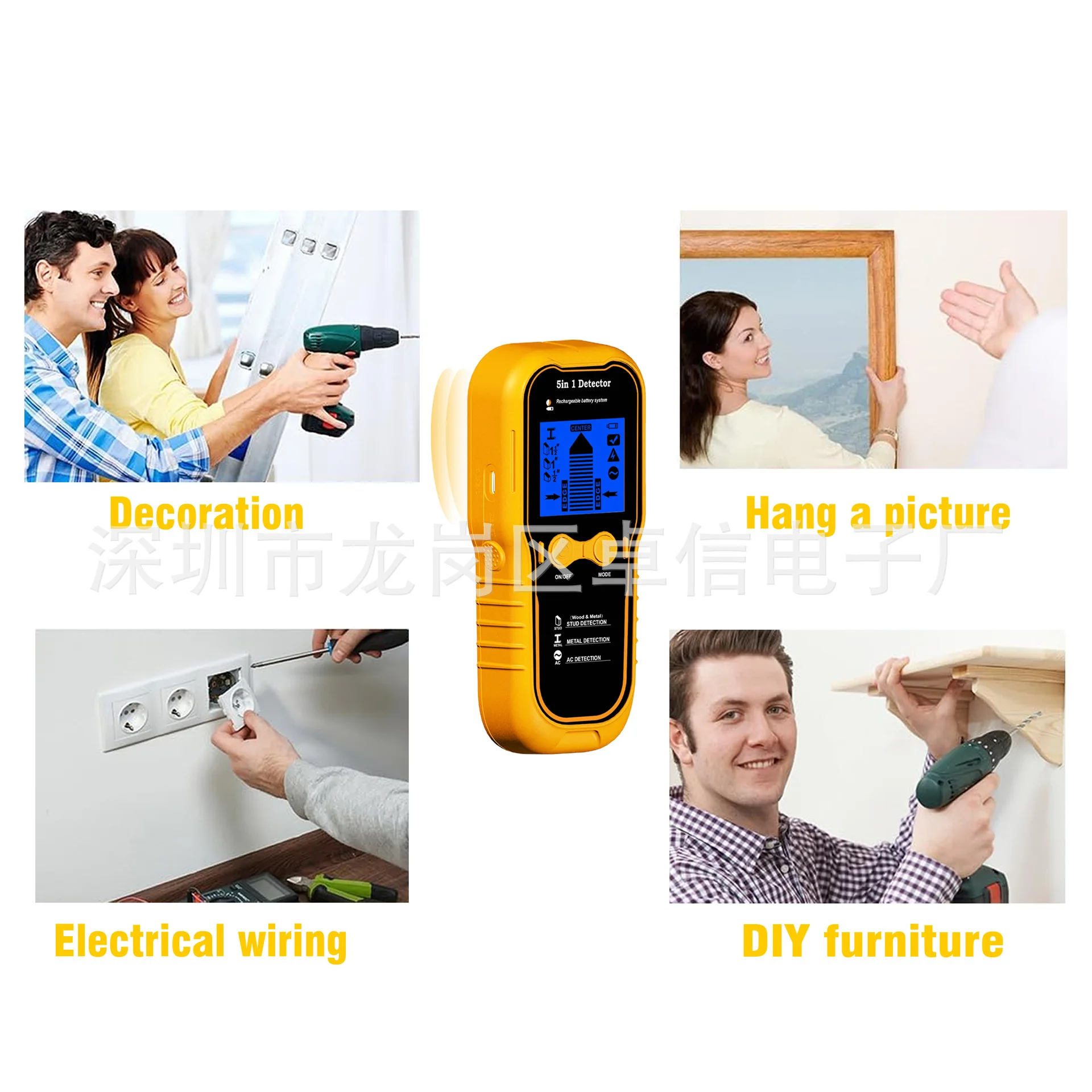 Charging Wall Detector Multifunctional Metal Detector Perforated Wire Stud Detector
