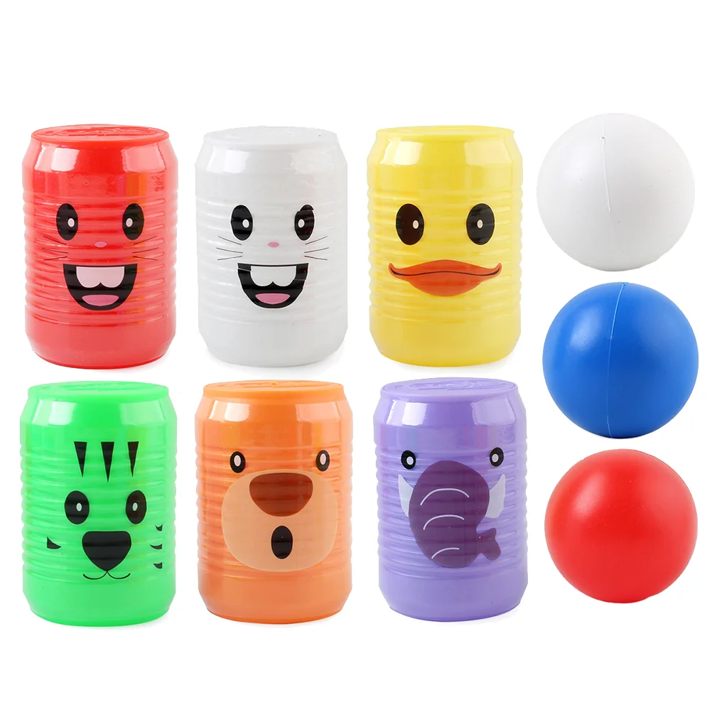 

Toy Bowling Toys for Kids Can Shape Cartoon Animal Pattern Digital Educational Indoor Cans Number Child