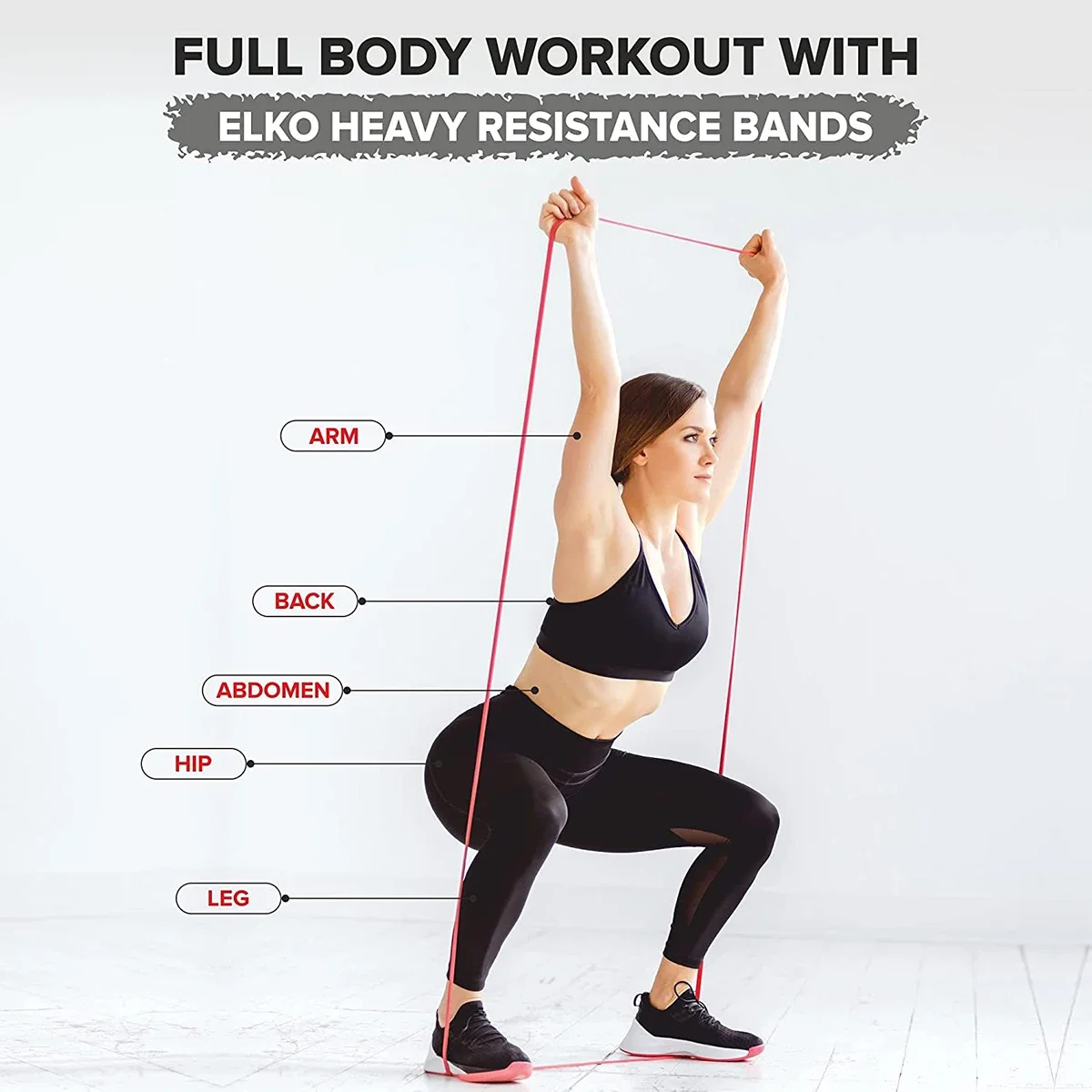 Tough Latex Elastic Rubber Resistance Band,Gym Strength Rubber Band,Pull-Ups Expander Pilates Training Fitness Equipment Unisex