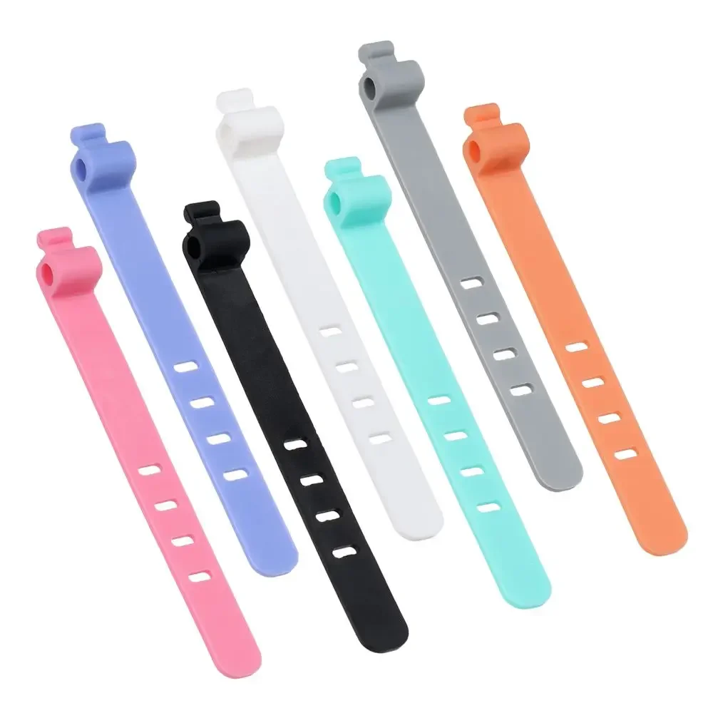 

Silicone USB Wire Tie Earphone Cable Ptotector Storage Holder 4 Holes Cable Winder Cord Clip Headphones Cable Organizer