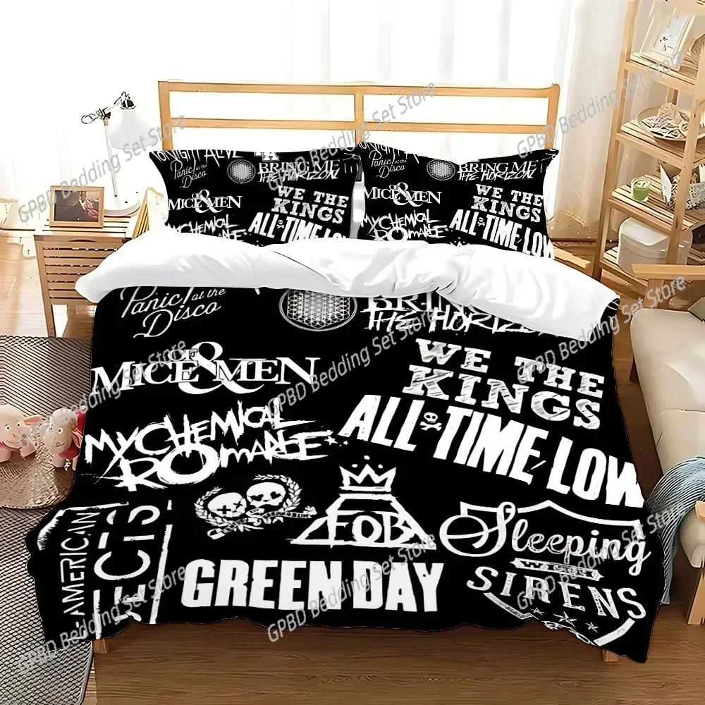 Green Day ' AMERICAN IDIOT 3D NEW Duvet Cover Pillowcase Bedding Set Adult Girl Bedroom Decoration Children Single Double Large