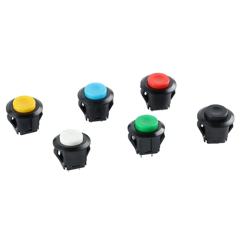 10pcs DS-500 snap-on button switch, 14mm round head, self-resetting, normally open, 2-pin, for electric bike horn switch