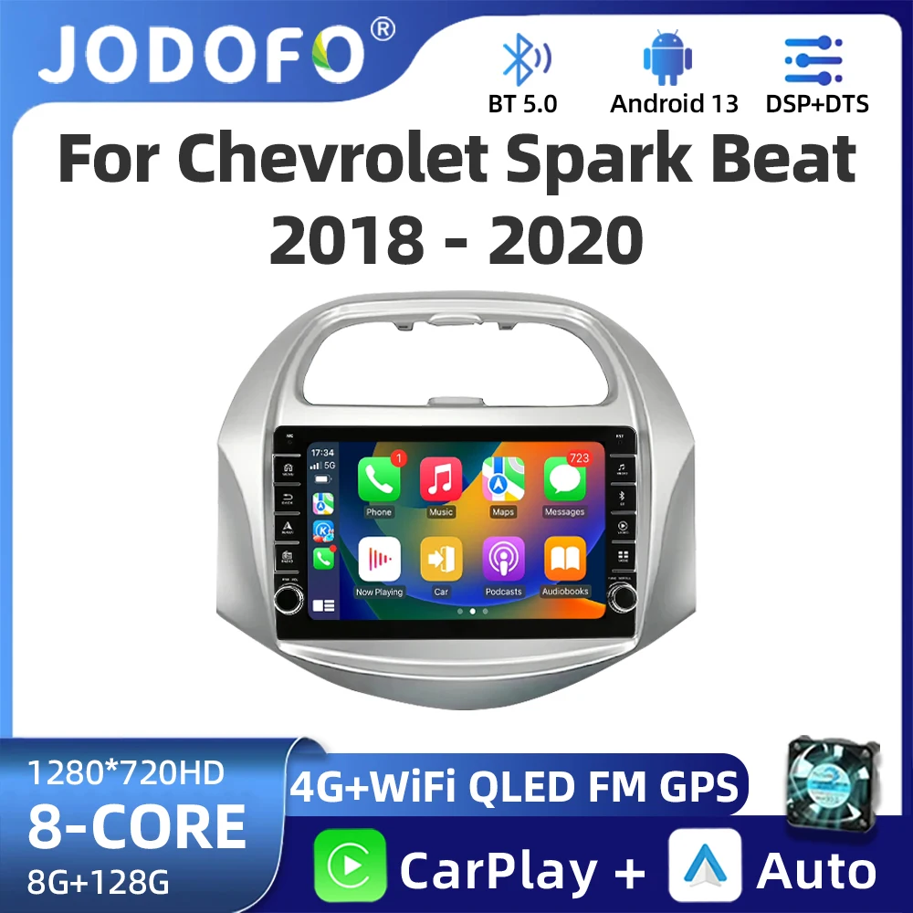 Android 13 For Chevrolet Spark Baic Beat Daewoo Matiz 2019 - 2022 Auto Radio Carplay Stereo Multimedia Player GPS Navigation 4G