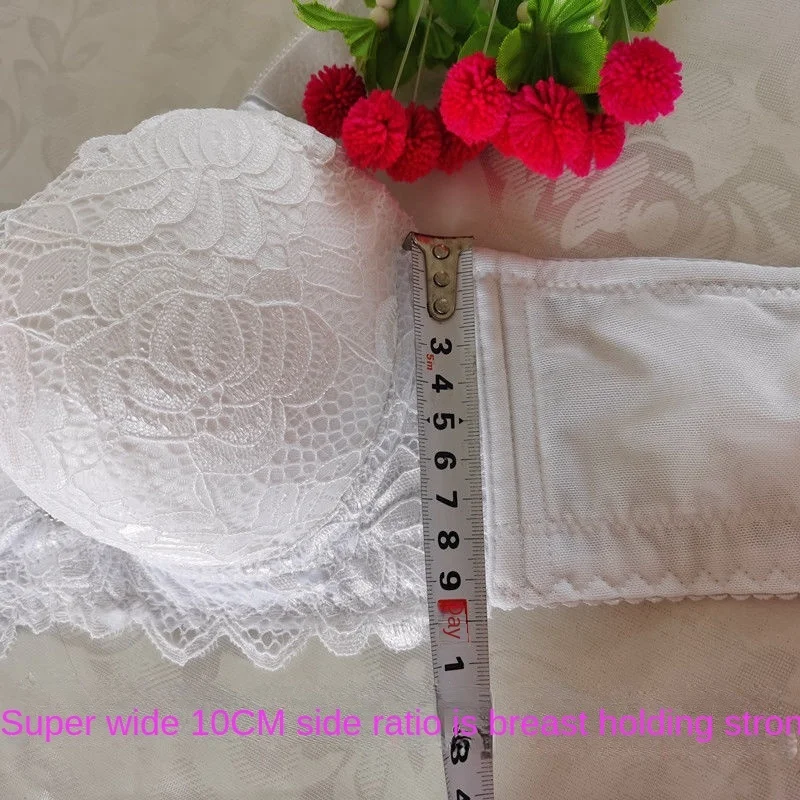 lingerie for women with Steel Ring Lace Bra, Thickened 9cm Upper Support, Gathering Sexy Underwear, Super Thick Adjustment Type