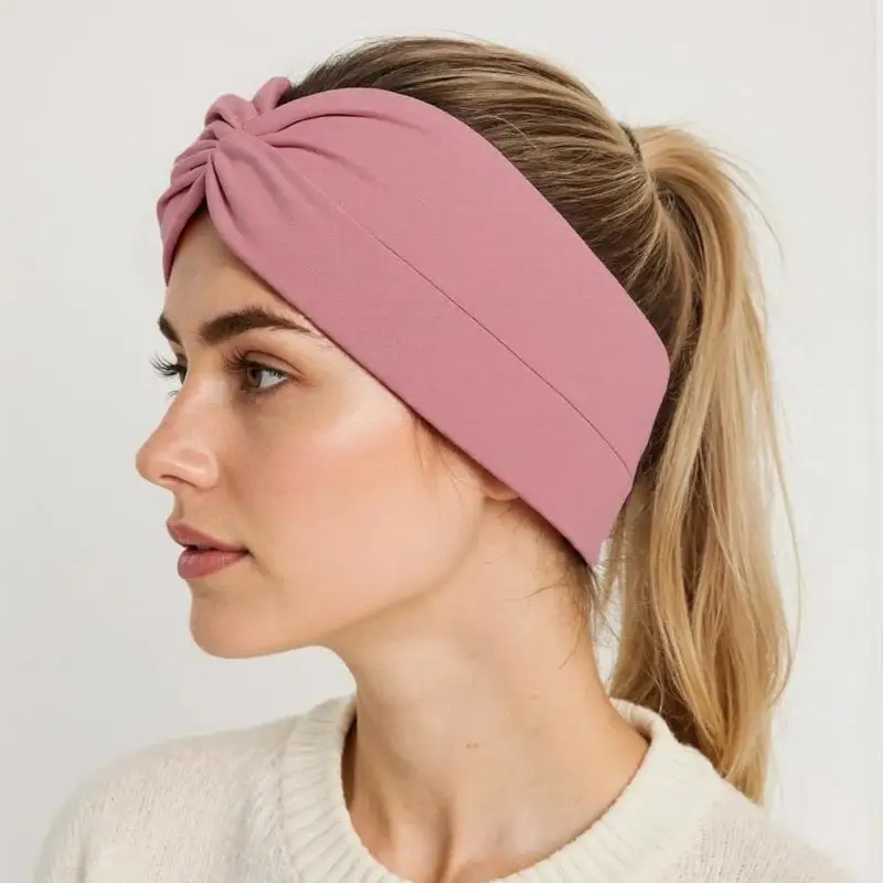 

652F Women's Wide Headbands Soft Hairband Hair Accessories Suitable For Sport Running