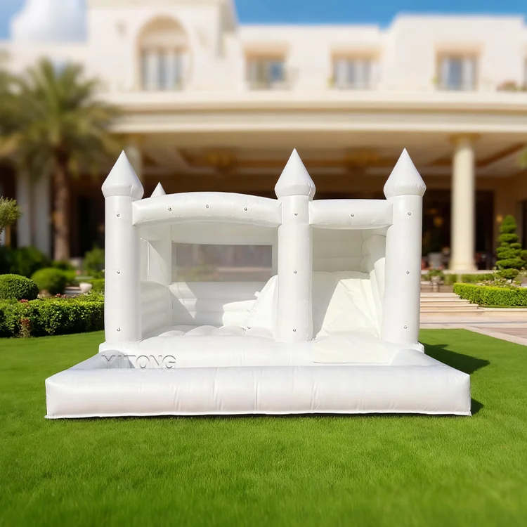 

White Bouncy Castle Factory Wholesale Pvc Small Outdoor Bounce Inflatable Castle Bounce Jumping House Bouncer for Childrenpromot