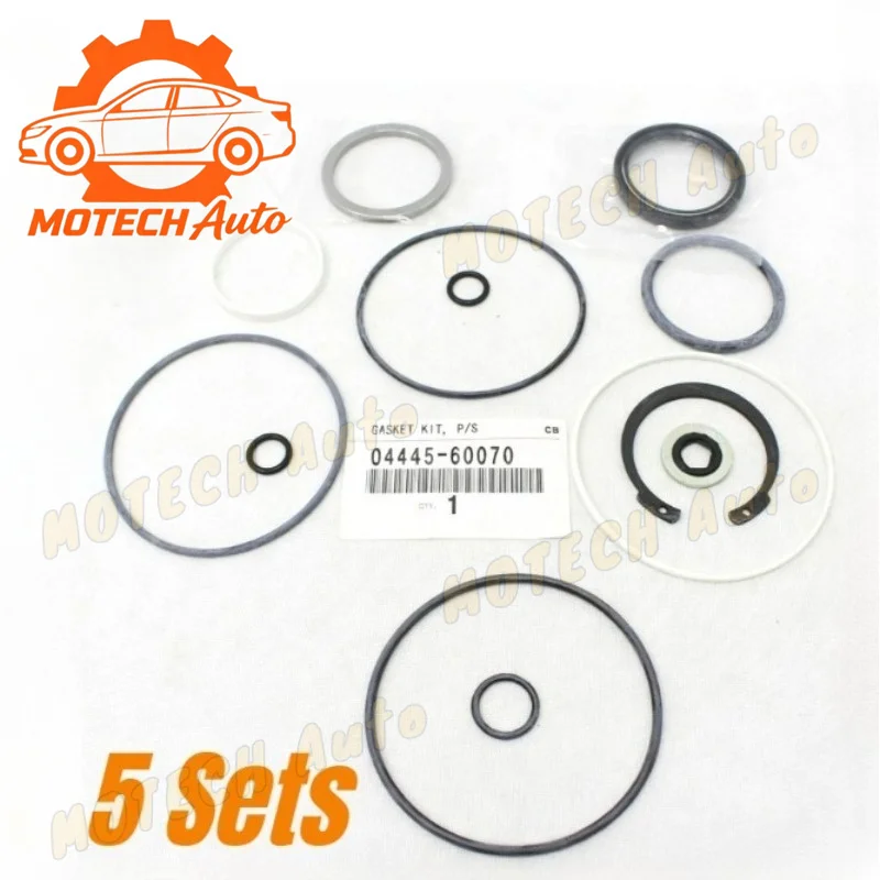 5 Sets 04445-60070 0444560070 Power Steering Gear Gasket Kit for Toyota Land Cruiser FZJ70 3.0L 4.2L L6 Diesel 1KZ-T 1KZ-TE