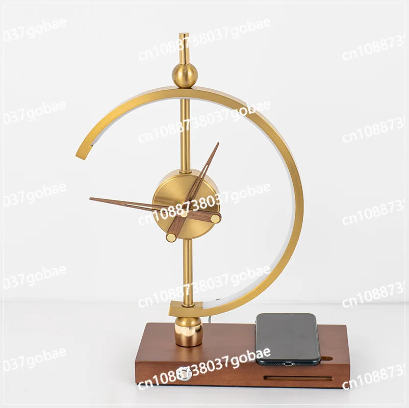 Dimmable Smart Charging Desktop Ornament Gift Gift Modern Light Luxury Creative Clock Desk Lamp