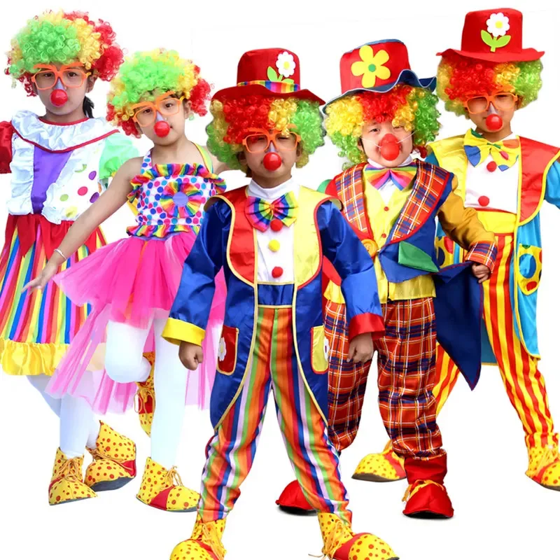 

Halloween Costumes Kids Children Funny Clown Dress Up Games Party Purim Carnival Clothes
