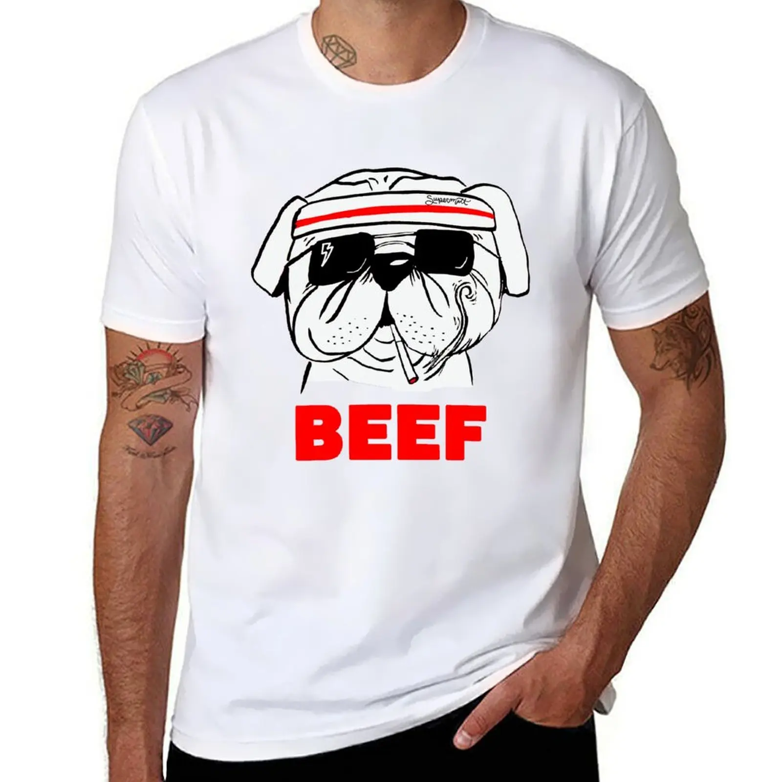 

quality man t shirts Beef anime T-Shirt man high t shirts brand for luxury Supermutt: