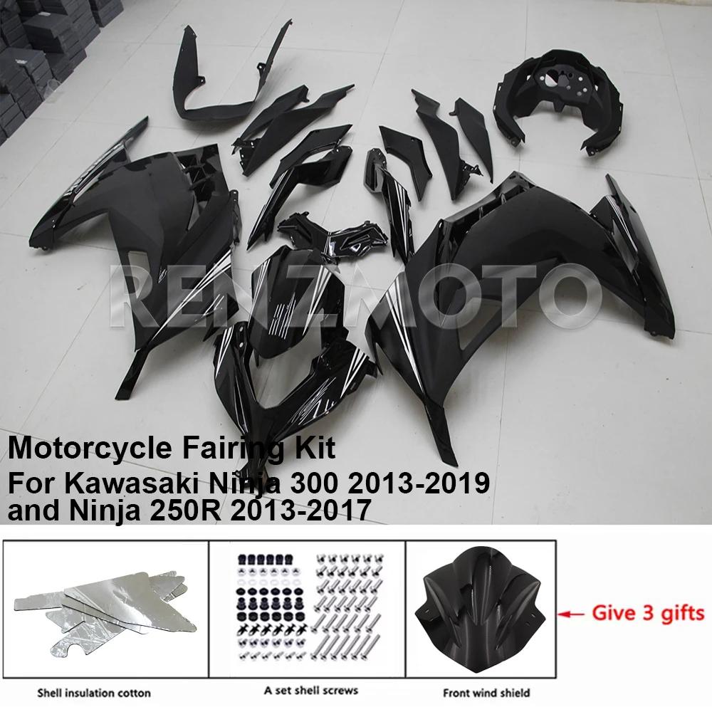 

Motorcycle Fairing Accessory Fit For Kawasaki K0313-118 Ninja 300 2013-2019 and Ninja 250R 2013-2017 Bodywork Decor Set