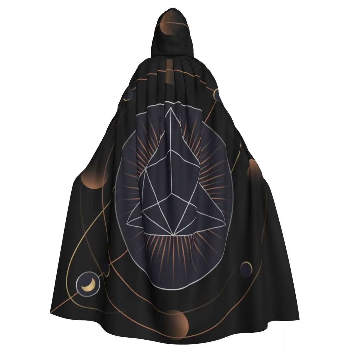 

Star Sign Adult Cloak Cape Hooded Medieval Costume Witch Wicca Elf Purim Carnival Party