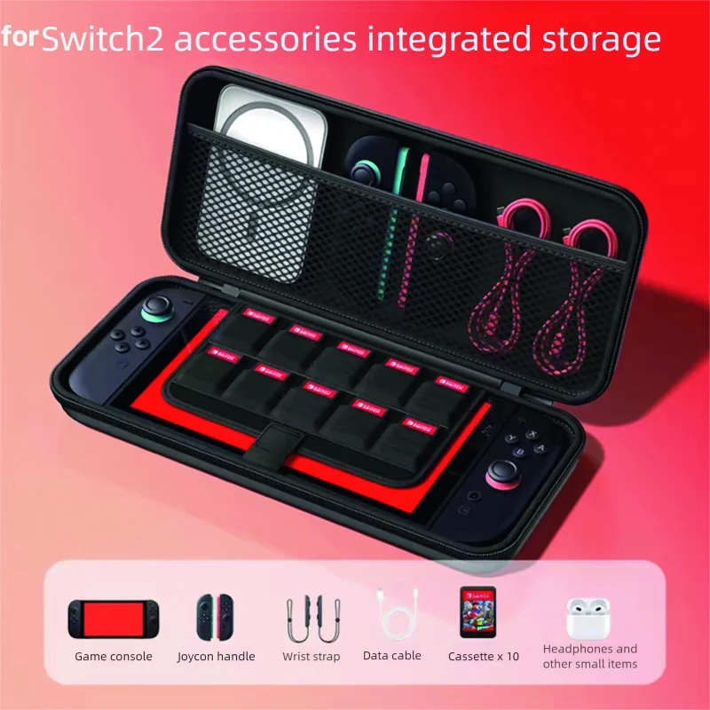 مناسبة لحقيبة تخزين وحدة التحكم في الألعاب من الجيل الثاني، وصندوق تخزين جلدي محمول باليد للهاتف المحمول