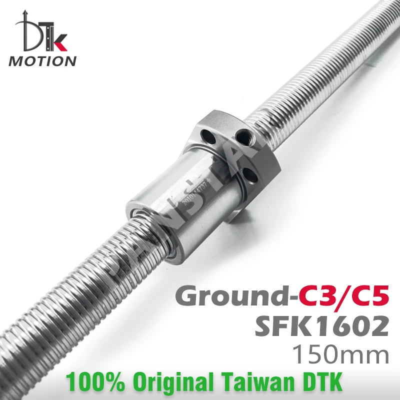 DTK Motion SFK1602 Ground C3 C5 150mm High Precision Mini Ballnut Miniature Inner Circulation 3D Printer CNC Parts Replace TBI