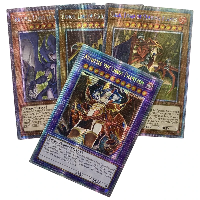 Yu-Gi-Oh! Collection DIY Proxy Cards Waifu Girl Raviel Hamon Uria Lord of Phantasms Thunder Flames Non-Original Anime Cards Gift