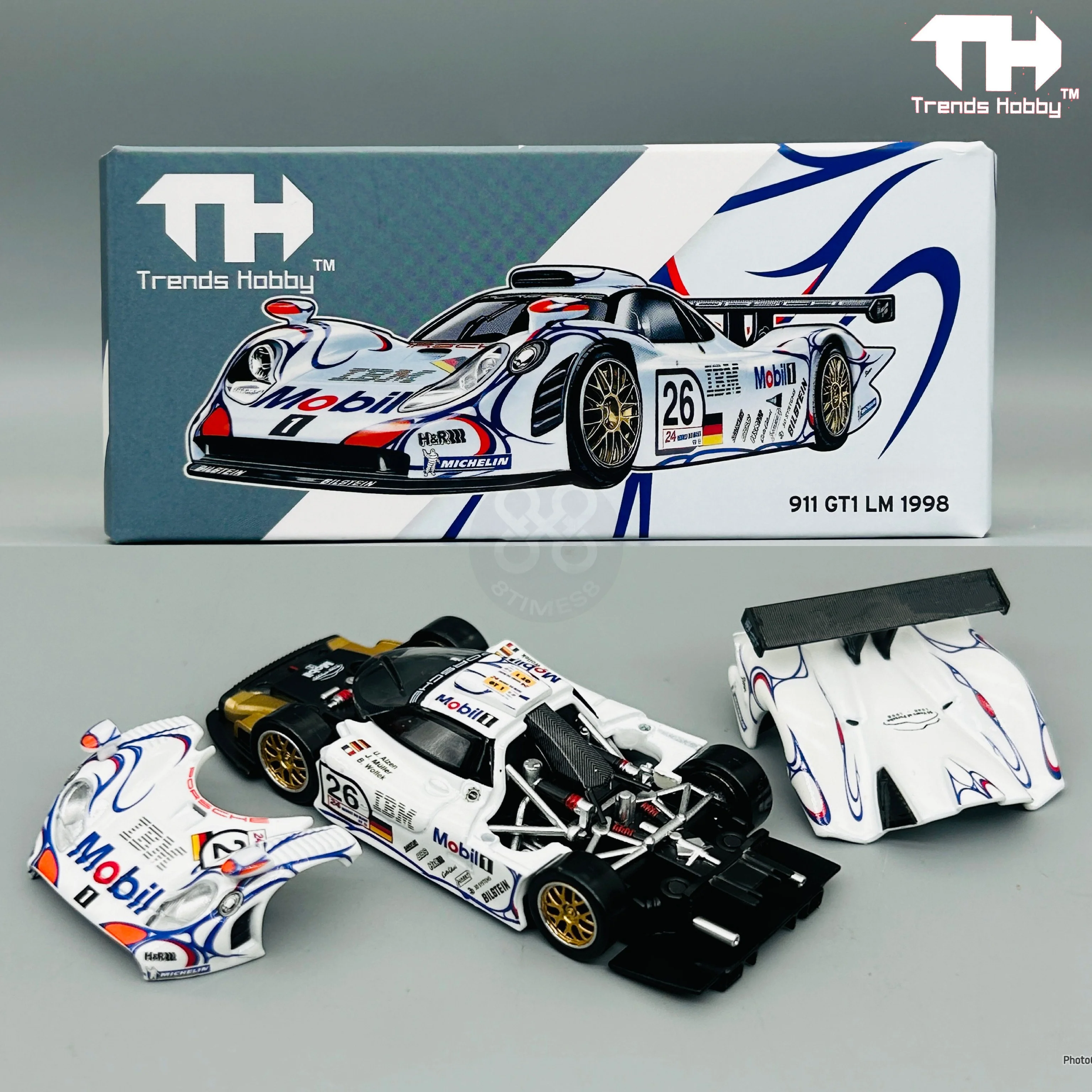 

TrendsHobby TH 1/64 GT1 LM 1988#26 Championship Racing Alloy Car Model