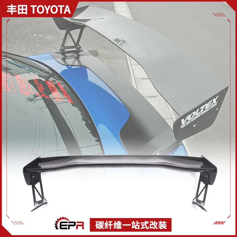 

Подходит для модификации Toyota 86 Subaru BRZ Voltex 2-го поколения GT, большое заднее крыло, фиксированное ветровое крыло из углеродного волокна.