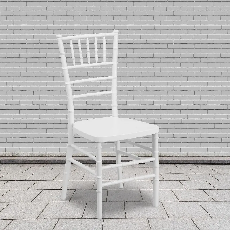 2 Pack HERCULES PREMIUM Series Silver Resin Stacking Chiavari Chair