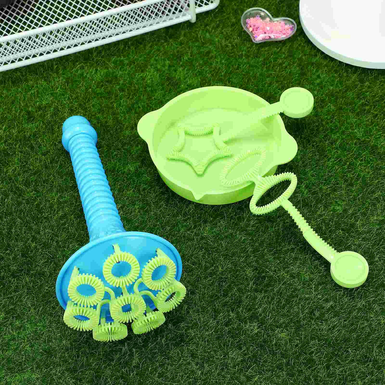 Bubble Wands with Tray Toy Toys for Girls Tools Plate Blowing Soap Gumballs