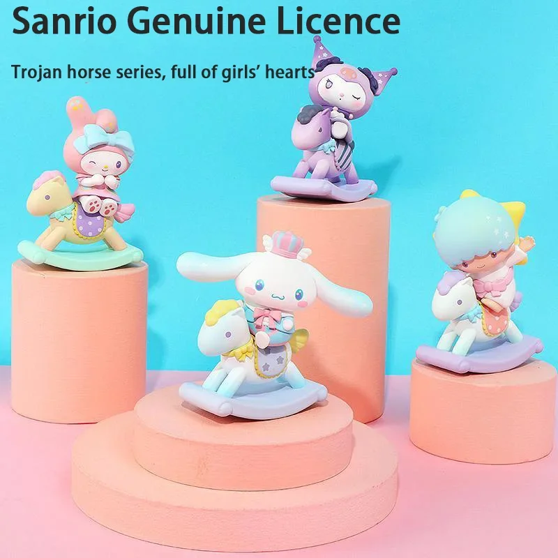 MINISO Sanrio pudełko z niespodzianką dziecięca seria Hobbyhorse ozdoba tajemnicze pudełko dzień dziecka prezent na boże narodzenie zabawki biurko lalka oryginalna