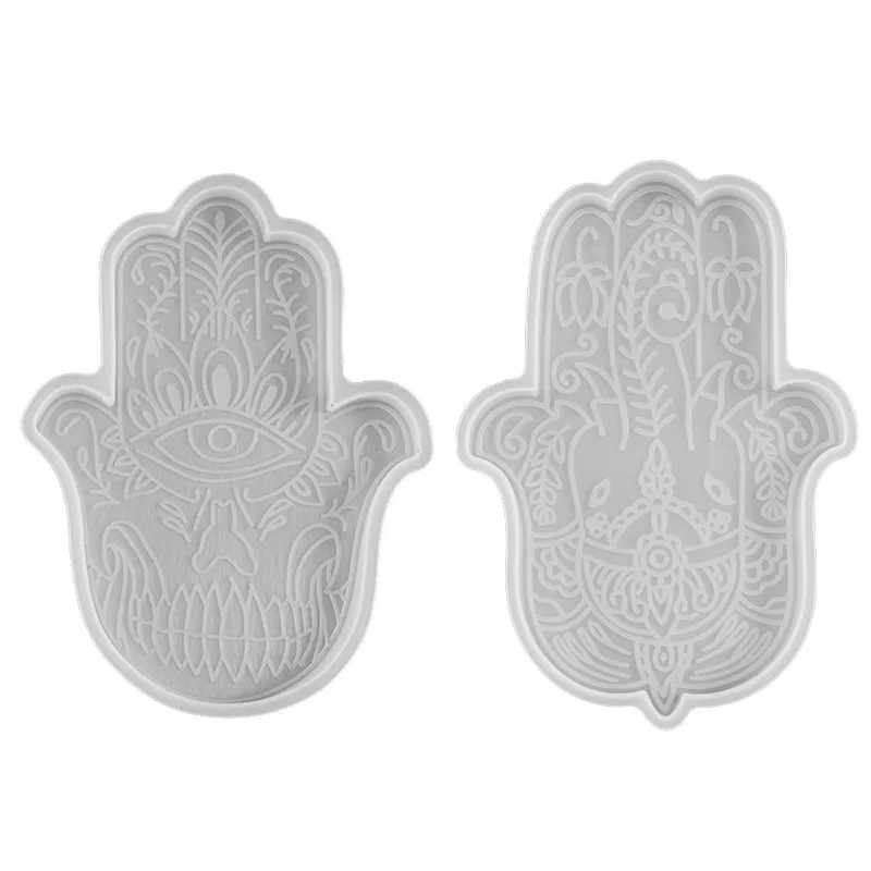 1 Pcs DIY Coaster Hand of Fatima Jewish Mould Home Decoration Epoxy Resin Art Silicone Mold