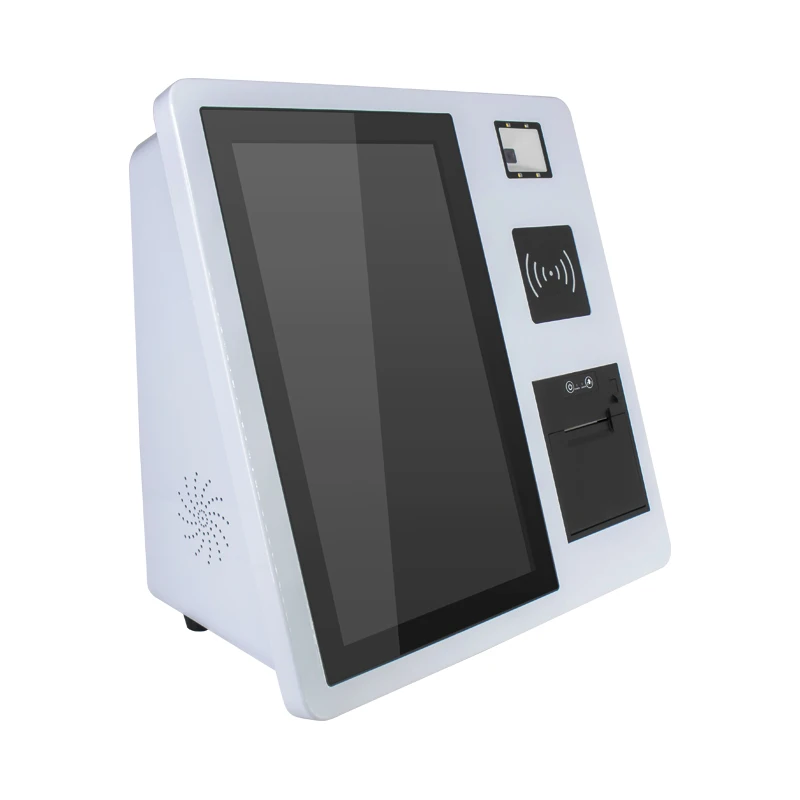 

Terminal Tabletop 10-Point Touch POS System Kiosk Scanner Credit Card 15.6 Inch Self-Service Food Ordering