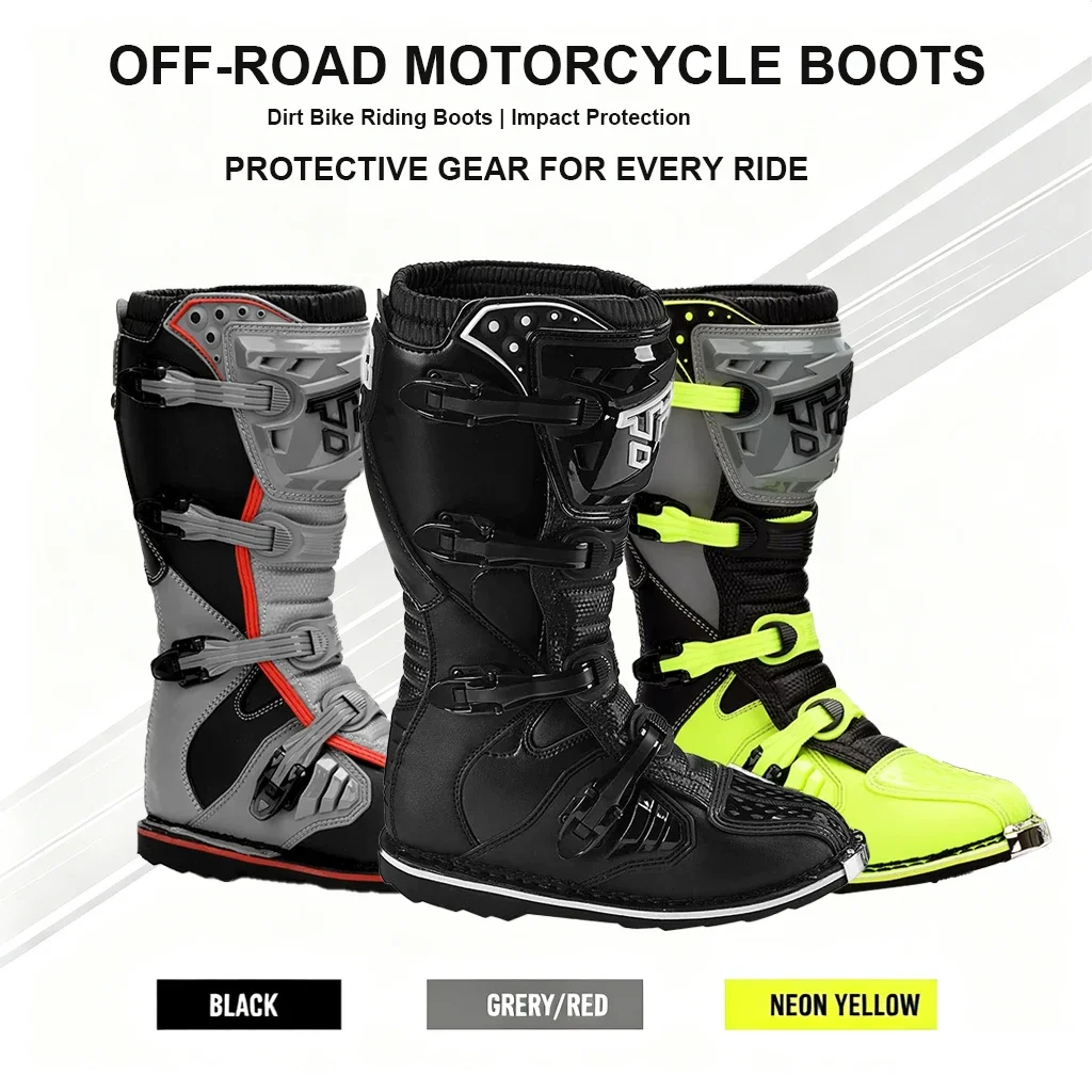 TR Motocross Enduro Men Professional Off-road Racing Motorcycle Boots Anti-collision Anti-fall Wear-resistant Rally Riding Boots