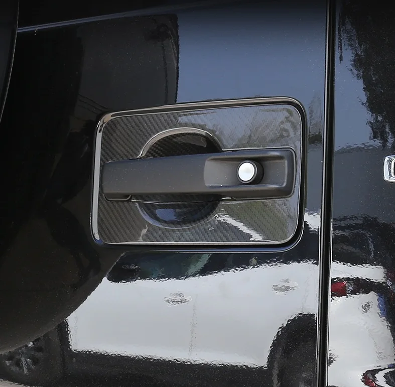 

Carbon Fiber Door Bowl Rear Handle Cover Car Spare Tire Frame for Mercedes Benz AMG G63 Carbon Accessories Brabus G500 G65 4x4