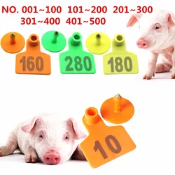 100 Pcs Pig Ear Tags With Numbers 001-500 Livestock Identification Tags Pig, Cattle And Horse Animal Management Mark Ear Tags