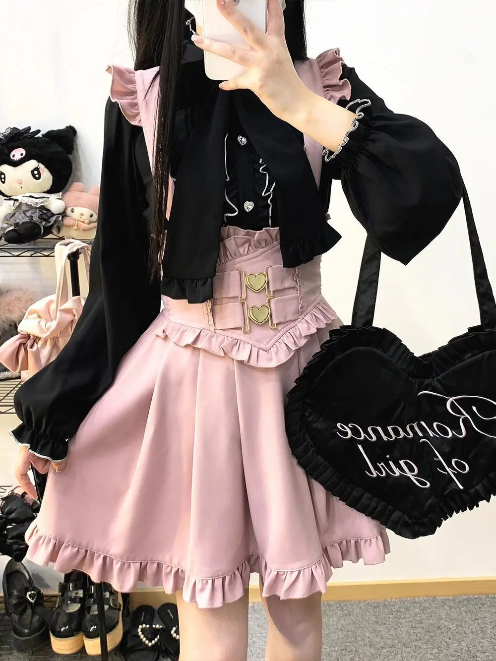 NONSAR Japanese school-style jk uniform set for autumn and winter, new daily Lolita women's shirt/strappy dress