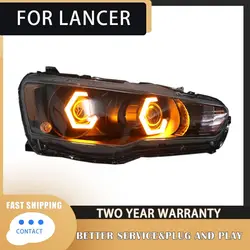 Cars Styling Headlight For Mitsubishi Lancer EX 2008-2016 Headlights LED Running lights Bi-Xenon Beam Fog lights angel eyes