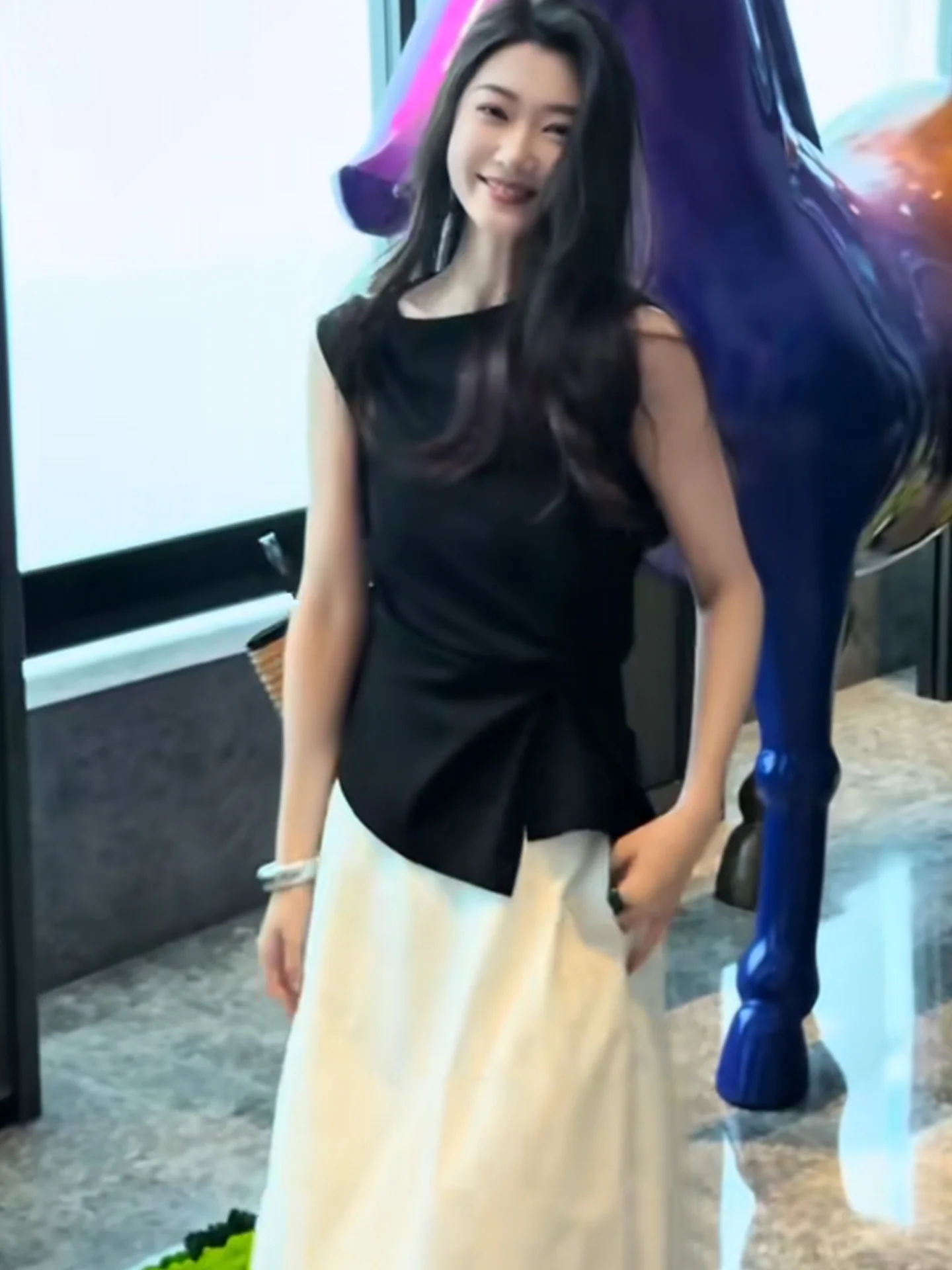 เสื้อกั๊กทรงตรงดีไซน์ผูกโบว์เก๋ไก๋ แบรนด์ Poetic Lin สำหรับผู้หญิง สไตล์ลำลอง ใส่สบาย ช่วยพรางหุ่น เหมาะกับฤดูร้อน