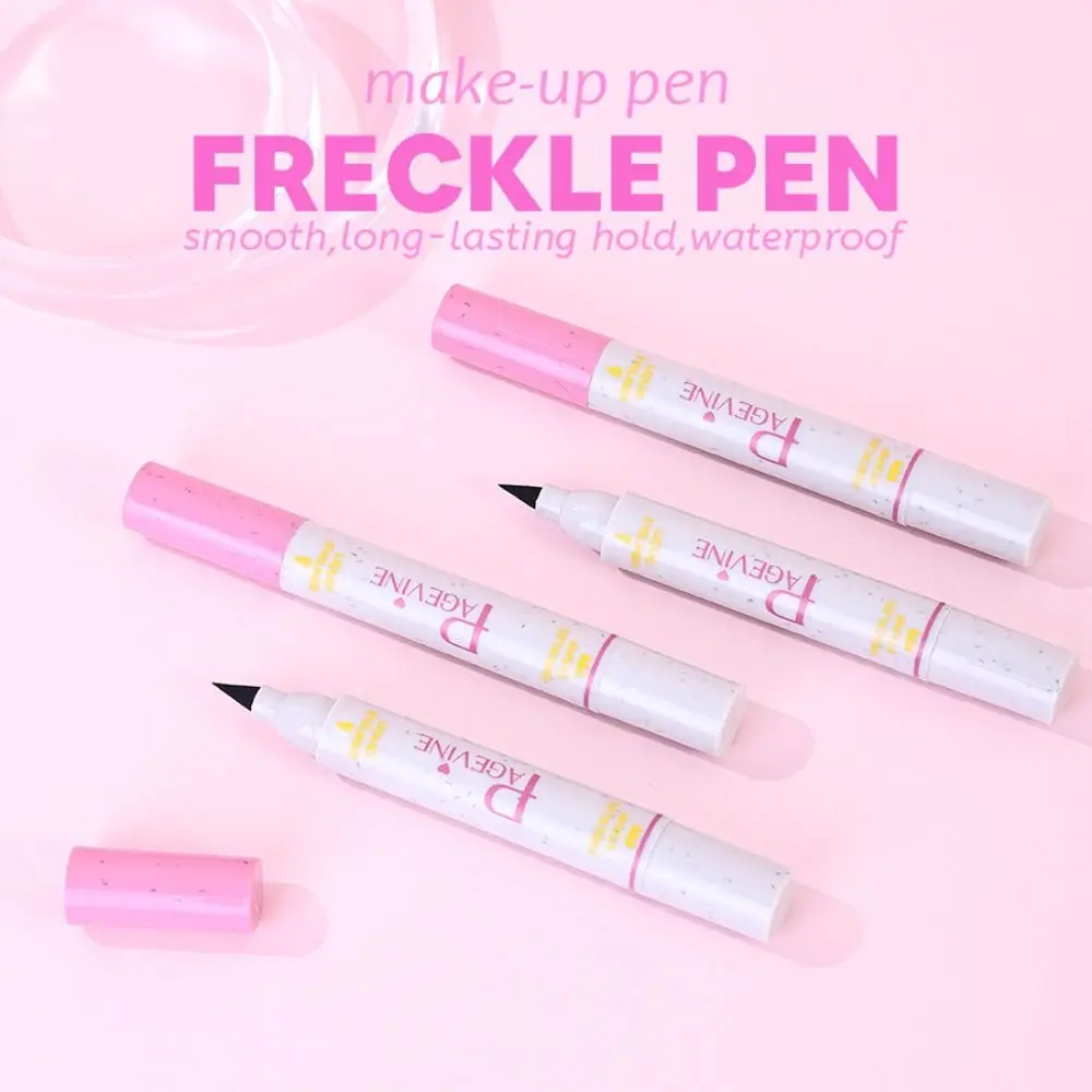 

High Quality Waterproof Faux Freckle Stamp Smudge-proof Long Lasting Freckle Pen Natural Double Head Eyeliner