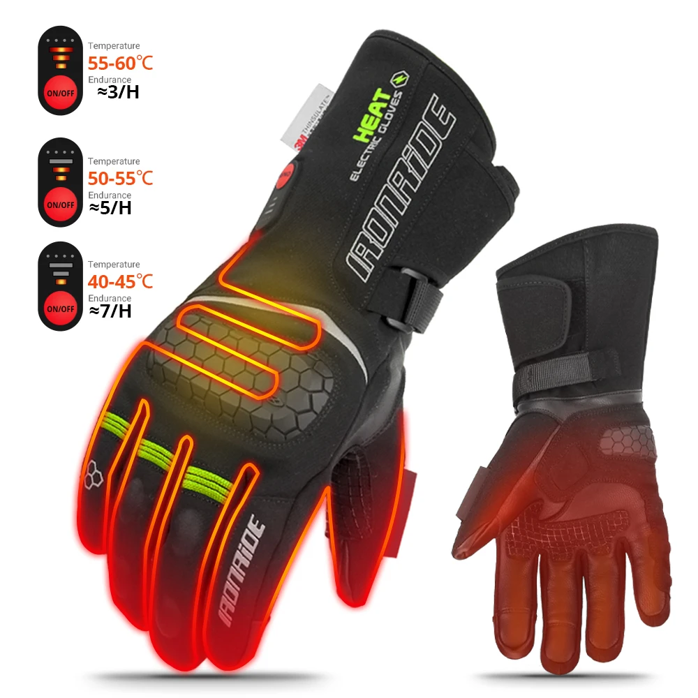 

Heated Gloves Electric Heated Ski Winter Warm Support Touch Screen Glove Men Women SnowboardingThermal Skiing Liner for Outdoor