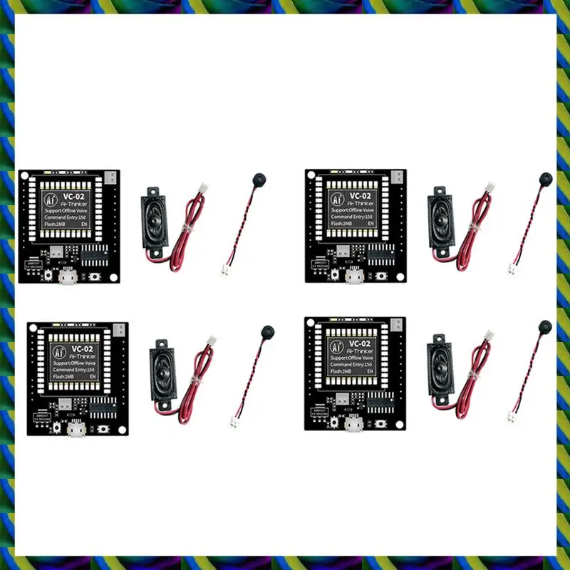 บอร์ดพัฒนาโมดูลควบคุมการรู้จําเสียงออฟไลน์อัจฉริยะ AI 4X VC-02-Kit รายวัน