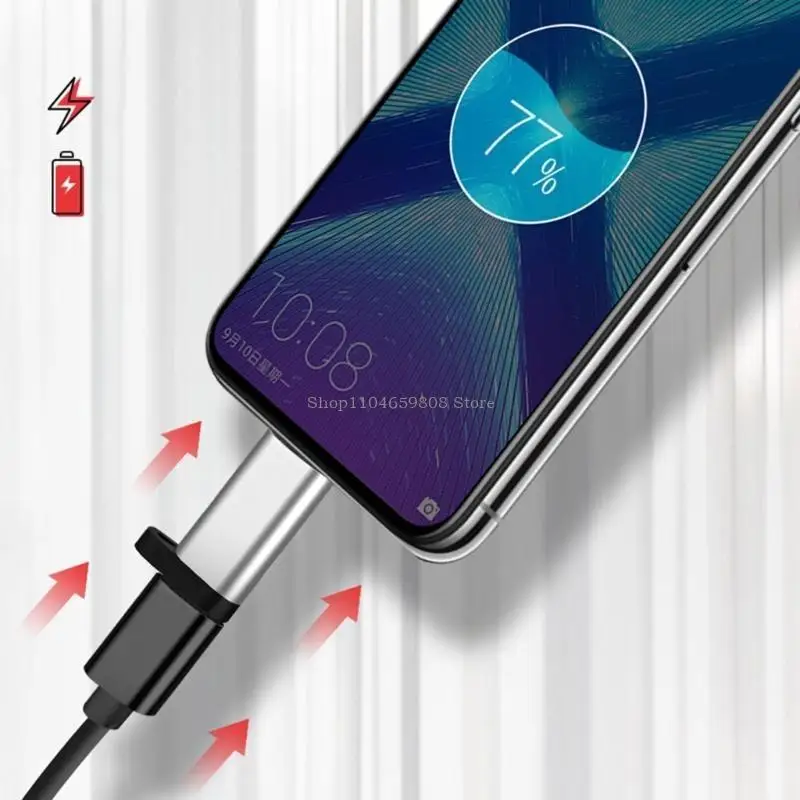 Adaptador celular com cordão portátil USB C a Micro USB Adaptador USB Conversor