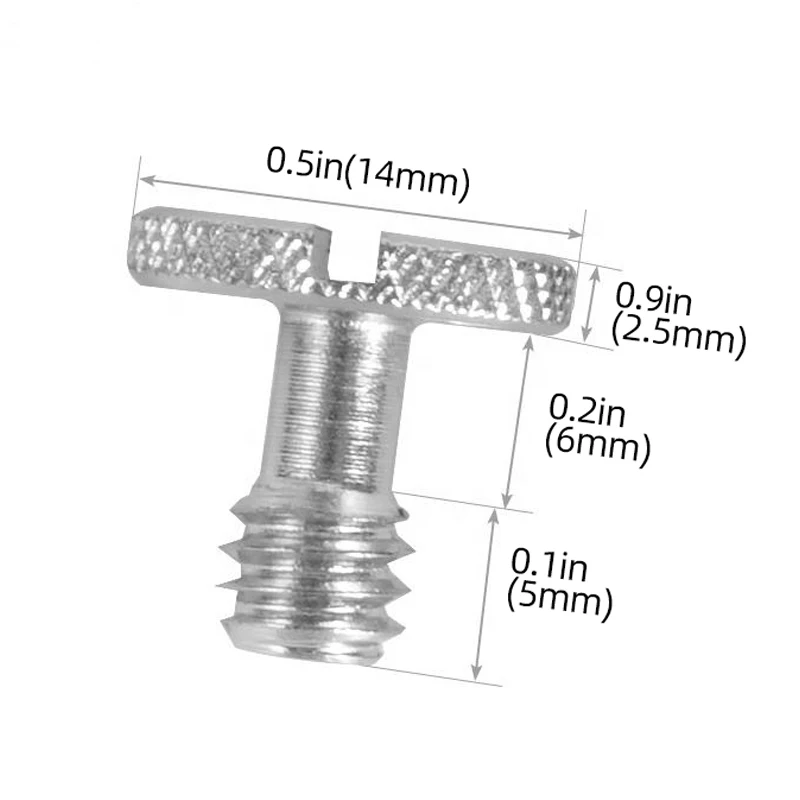 5 PCS Camera Screw 1/4 Inch Quick Release Screw Tripod Plate Mount Screw For Tripod Ball Quick Release Plate for DSLR Camera