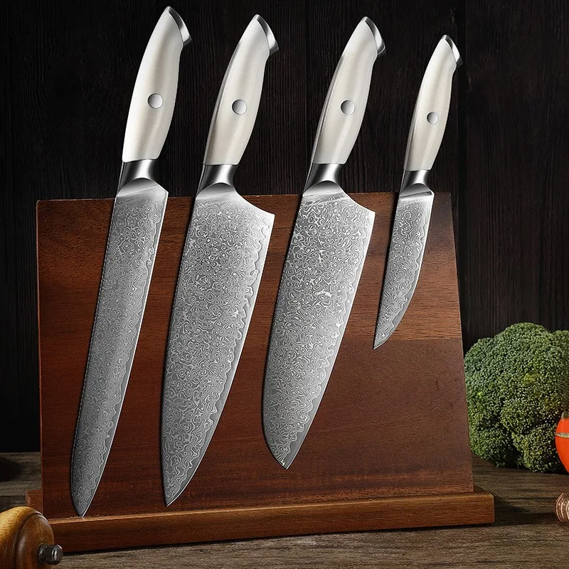 Japanese Chef Knife Cleaver Fish Fillet Salmon Knife 67 Layer Damacus Steel Carving Bread Utility Paring Kitchen Knives Set