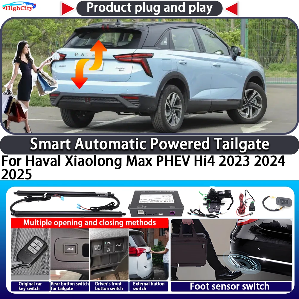 

For Haval Xiaolong Max PHEV Hi4 2023 2024 2025 Smart Automatic Powered Tailgate Key Control Lift Close Electric Power Tailgate