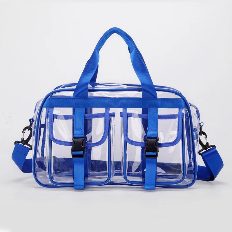 

Solid Color PVC 2024 New Travel Duffels Zipper Simple Large Capacity Casual Shoulder Bag Soft Trendy Western Style Handbag