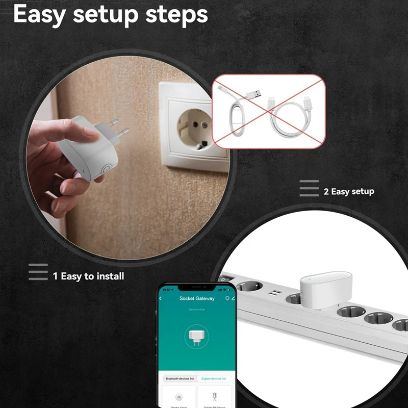 Y51A Tuya-Zigbee-Gateway-Hub-Multi-Mode-Zigbee-Gateway-Bridge-Bluetooth-Mesh-Hub-Para-Smart-Home-Automation-EU-Plug